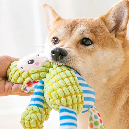 Pet Plush Toy Cat Dog Puzzle Toy Cute Animals Bite Resistant Interactive Squeaky Pet Dog Teeth Cleaning Chew Toy Pet Supplies - Image 3
