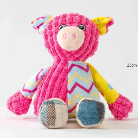 Pet Plush Toy Cat Dog Puzzle Toy Cute Animals Bite Resistant Interactive Squeaky Pet Dog Teeth Cleaning Chew Toy Pet Supplies - Image 9
