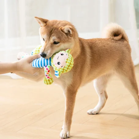Pet Plush Toy Cat Dog Puzzle Toy Cute Animals Bite Resistant Interactive Squeaky Pet Dog Teeth Cleaning Chew Toy Pet Supplies - Image 6