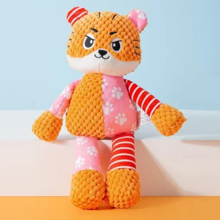 Pet Plush Toy Cat Dog Puzzle Toy Cute Animals Bite Resistant Interactive Squeaky Pet Dog Teeth Cleaning Chew Toy Pet Supplies - Image 7